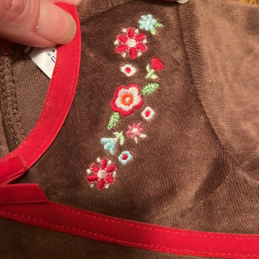 Like new Gap brown velour dress with matching bloomers - Picture 3 of 15